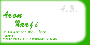 aron marfi business card